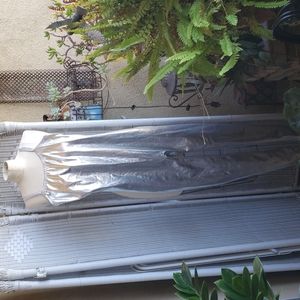 Silver lamey strappy jumpsuit